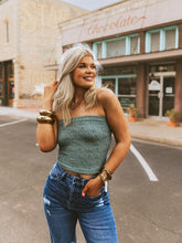 Load image into Gallery viewer, The Chaser Top in Dark Sage
