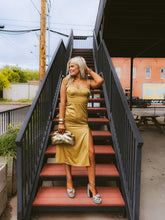 Load image into Gallery viewer, The Jillian Slip Dress in Mustard
