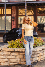 Load image into Gallery viewer, The Clayton Striped Tee in Butter Yellow
