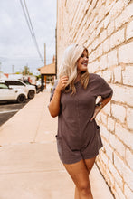 Load image into Gallery viewer, The Hattie Romper in Chocolate
