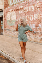 Load image into Gallery viewer, The Hattie Romper in Sage Green
