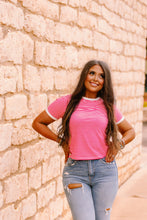 Load image into Gallery viewer, The Clayton Striped Tee in Ruby
