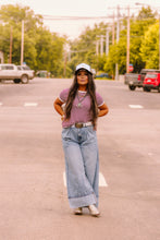 Load image into Gallery viewer, The Clayton Striped Tee in Cabernet
