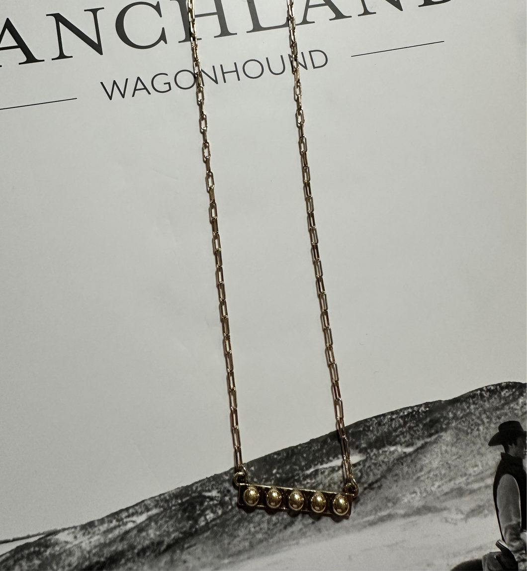 Faux Bubble Bar Necklace