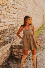 Load image into Gallery viewer, The Harlowe Romper in Olive
