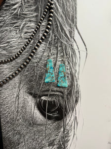 Authentic Slab Earrings in Turquoise