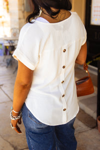 The Wheeler Top in Cream