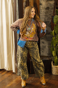 The Leopard Barrel Jeans