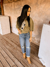 Load image into Gallery viewer, The Curvy Finley Tee in Khaki
