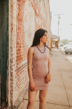 Load image into Gallery viewer, The Destry Mini Dress in Gray Lilac
