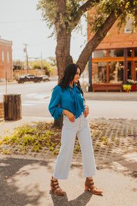 The Jagger Top in Teal