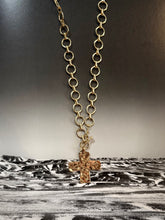Load image into Gallery viewer, Hammered Cross Necklace

