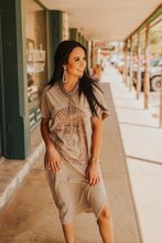Load image into Gallery viewer, The Vintage Nashville T- Shirt Dress in Khaki
