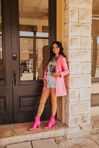 The Kato Blazer in Candy Pink