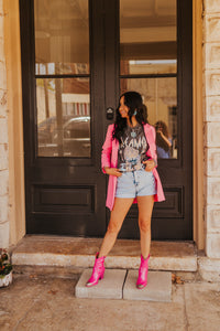 The Kato Blazer in Candy Pink