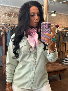 The Prairie Bell Top in Mint