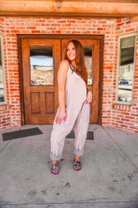 The Sakari Jumpsuit in Ash Mocha