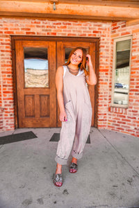 The Sakari Jumpsuit in Ash Mocha