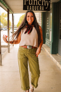 The Beisel Tie Sweater in Beige