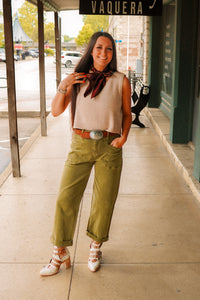 The Beisel Tie Sweater in Beige