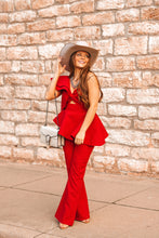 Load image into Gallery viewer, The Roxton Jumpsuit in Red
