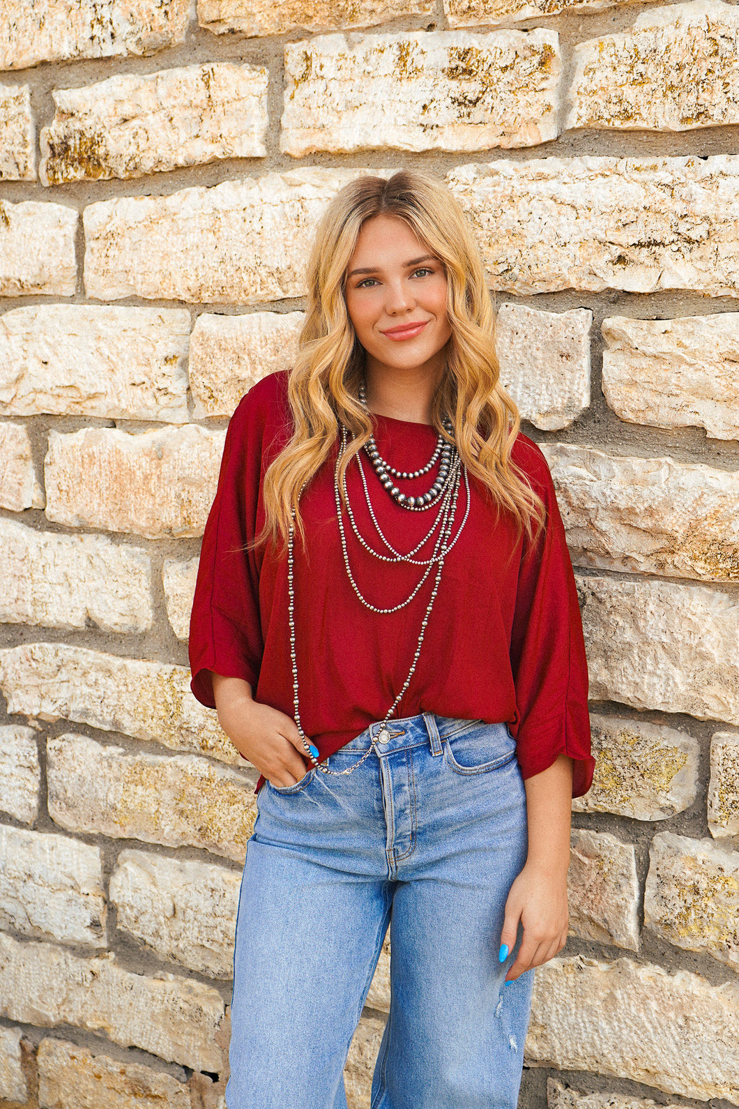 The Gemma Lou Top in Wine