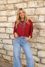 Load image into Gallery viewer, The Gemma Lou Top in Wine
