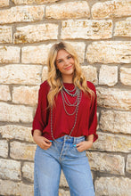 Load image into Gallery viewer, The Gemma Lou Top in Wine
