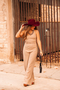 The Xander Jumpsuit in Latte