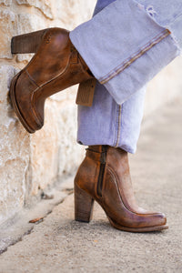 The Isla Tan Rustic Booties