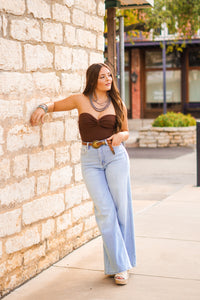 The Prescott Tube Top in Brown