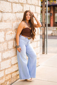 The Prescott Tube Top in Brown