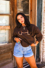 Load image into Gallery viewer, The Horse Bit Crewneck in Chocolate
