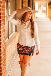 The Staley Leopard Mini Skirt