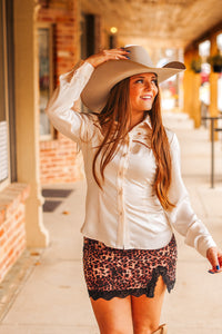 The Staley Leopard Mini Skirt