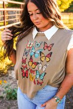 Load image into Gallery viewer, The Vintage Butterfly Muscle Tank
