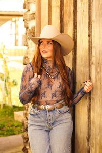 The Whitney Lace Top in Teal