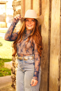 The Whitney Lace Top in Teal