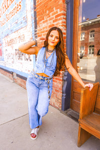 The Maybree Denim Vest