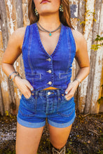 Load image into Gallery viewer, The Maybree Vest in Dark Denim
