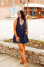 Load image into Gallery viewer, The Willa Romper in Dark Denim
