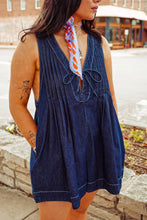 Load image into Gallery viewer, The Willa Romper in Dark Denim
