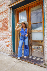 The Maybree Vest in Dark Denim