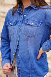 The Denim Button Up Top