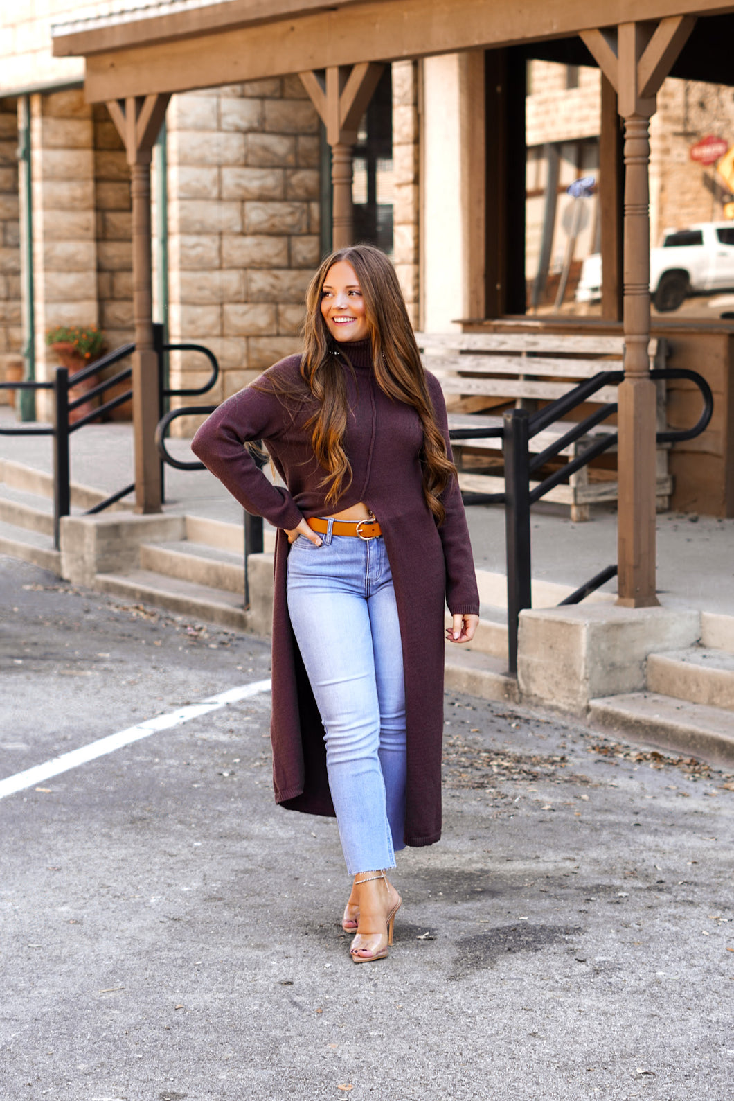 The Bellini Sweater Tunic in Brown