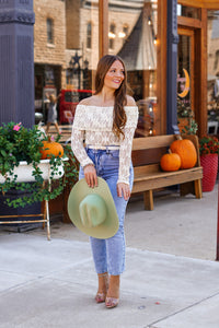 The Grady Top in Cream