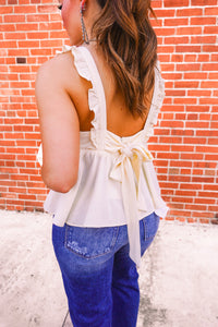 The Georgette Top in Ivory