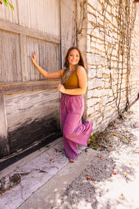 The Robin Wide Leg Pants in Mauve