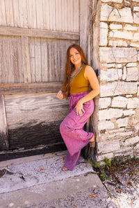 The Robin Wide Leg Pants in Mauve