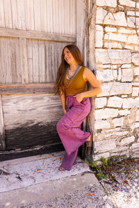 The Robin Wide Leg Pants in Mauve